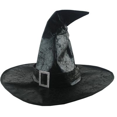 MYYHMA Halloween Witch Hat Black Ladies Costume Party Cosplay Accessories, Peaked Hat Retro Knight Hat (Color : Black)