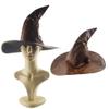 MYYHMA Halloween Witch Hat Black Ladies Costume Party Cosplay Accessories, Peaked Hat Retro Knight Hat (Color : Black) view 3