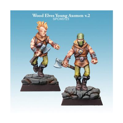 Spellcrow 28mm Game Miniature: Wood Elves Young Axemen v.2