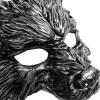 ILOVEMASKS Halloween Scary Realistic Wolf Full Face Mask Masquerade Costume, Monster Louisiana Rougarou Cosplay Wolf Werewolves Accessory Masquerade for Halloween Festival Prom Ball Mask Black Silver view 4