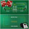 Cyber-Deals Craps & Texas Hold'em Poker Essentials Set: 2-Sided 6ft x 3ft Felt Layout, Nevada Casino Table-Played Dice & Cards, Plus Storage Pouch (Peppermill (Red Polished) - Reno) view 1