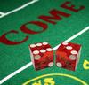 Cyber-Deals Craps & Texas Hold'em Poker Essentials Set: 2-Sided 6ft x 3ft Felt Layout, Nevada Casino Table-Played Dice & Cards, Plus Storage Pouch (Peppermill (Red Polished) - Reno) view 2