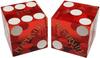 Cyber-Deals Craps & Texas Hold'em Poker Essentials Set: 2-Sided 6ft x 3ft Felt Layout, Nevada Casino Table-Played Dice & Cards, Plus Storage Pouch (Peppermill (Red Polished) - Reno) view 3
