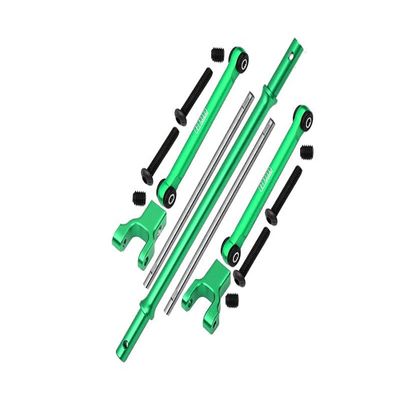 Axial 1/10 RBX10 Ryft 4WD Rock Bouncer AXI03005 Upgrade Parts Stainless Steel Rear Sway Bar & Aluminum Sway Bar Arm & Stainless Steel Linkage - 12Pc Set Green