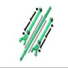 Axial 1/10 RBX10 Ryft 4WD Rock Bouncer AXI03005 Upgrade Parts Stainless Steel Rear Sway Bar & Aluminum Sway Bar Arm & Stainless Steel Linkage - 12Pc Set Green view 1
