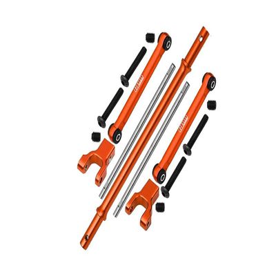 Axial 1/10 RBX10 Ryft 4WD Rock Bouncer AXI03005 Upgrade Parts Stainless Steel Rear Sway Bar & Aluminum Sway Bar Arm & Stainless Steel Linkage - 12Pc Set Orange