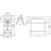 SpringRC SM S4315R Steering 360 Degree Robot Analog Servo Metal Gears JR Plug view 3