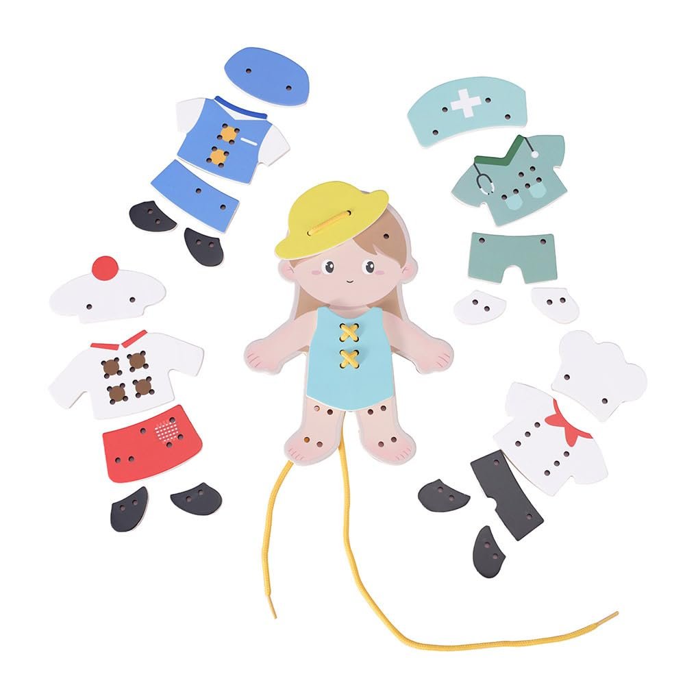 My Job Lacing Toy - Nurse, Baker, Artist, Flight Attendant Classic World