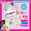 Barbie Paint Your Own Jewelry Box, Customize A Heart-Shaped Vanity & Jewelry Box with Acrylic Paints, Create 5 Pieces of Jewelry, 100+ Charms & Beads, Bead Kit for Kids Ages 5, 6, 7, 8 view 2