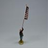 Team Miniatures Spanish American War 1898 SPA6010-B 10th Cavalry Buffalo Soldier with U.S. Flag 1:30 Scale Pewter view 3
