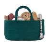 Baby Diaper Caddy Organizer for Girl Boy Rope Nursery Storage Bin Basket Portable Holder Tote Bag for Changing Table Car Travel Baby Shower Gifts Newborn Essentials Registry Must Have Items Dark Green view 1
