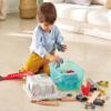 Hape City Railway and Train Bucket Set Toy with Hoisting Magnetic Crane for Trains, Trucks, and Cargo for Kids Ages 3 and Up, Multicolor view 4
