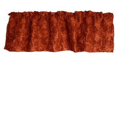 Zen Creative Designs 3D Rosette Window Valance Home Dcor Bedroom Nursery Kitchen Window (58" Wide x 18" Long, Copper)