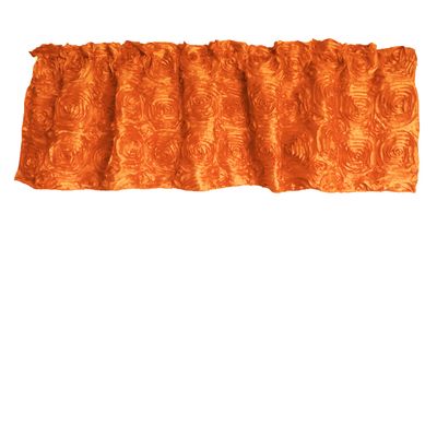 Zen Creative Designs 3D Rosette Window Valance Home Dcor Bedroom Nursery Kitchen Window (58" Wide x 18" Long, Orange)
