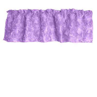 Zen Creative Designs 3D Rosette Window Valance Home Dcor Bedroom Nursery Kitchen Window (58" Wide x 18" Long, Lavender)