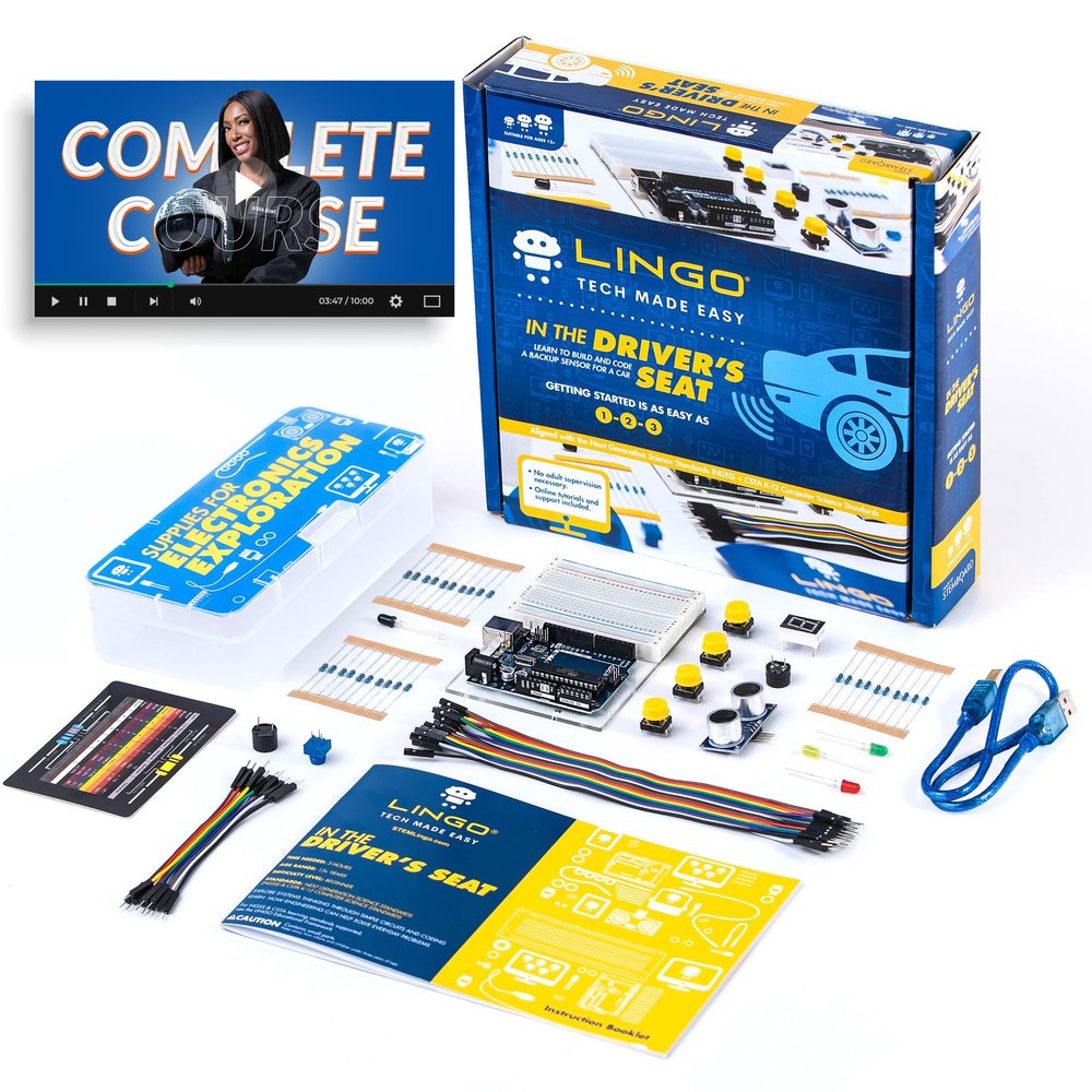 LINGO STEM Coding Kit - Build & Code Your Own Backup Sensor for Car - Learn Coding with Step-by-Step Guides - STEM Projects for Kids Ages 13+ Years for Birthdays & Holidays