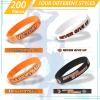Aoriher 36 Pieces Basketball Bracelet Gifts Bulk Basketball Party Favor Motivational Silicone Wristband Inspirational Rubber Bracelet Party Gift for Boys Girls Kids Teenagers Club Societies Team view 2