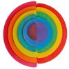 11 pieces of semi-circular stacking toy game rainbow stacking wooden building block set children's building building block set preschool wooden blocks boys and girls colorful learning educational toys view 3