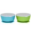 WeeSprout Suction Bowls for Baby & Toddlers (Set of 2) - 100% Silicone w/Plastic Lid - Leak Proof Feeding Supplies - Dishwasher & Microwave Safe Infant Dinnerware w/Extra Strong Base view 1