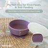 WeeSprout Suction Bowls for Baby & Toddlers (Set of 2) - 100% Silicone w/Plastic Lid - Leak Proof Feeding Supplies - Dishwasher & Microwave Safe Infant Dinnerware w/Extra Strong Base view 2