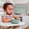 WeeSprout Suction Bowls for Baby & Toddlers (Set of 2) - 100% Silicone w/Plastic Lid - Leak Proof Feeding Supplies - Dishwasher & Microwave Safe Infant Dinnerware w/Extra Strong Base view 3