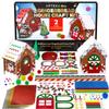 Arteza Kids Cardboard Gingerbread House Kit, 324 Pieces, Fun Kids' Activities  3D Holiday Crafts with Glitter, Chenille Stems, & Pom Poms for Christmas Decorating and Playtime view 1