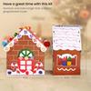 Arteza Kids Cardboard Gingerbread House Kit, 324 Pieces, Fun Kids' Activities  3D Holiday Crafts with Glitter, Chenille Stems, & Pom Poms for Christmas Decorating and Playtime view 4