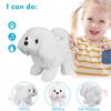 WorWoder Plush Bichon Frise Toy Puppy Electronic Interactive Pet Dog - Walking, Barking, Tail Wagging, Stretching Companion Animal for Kids (Bichon Frise) view 3