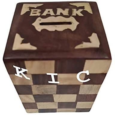 Antique Nautical Wooden Handmade Piggy Money Bank Gift Item for Kids