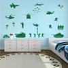 Army Tank Helicopter Wall Decors for Wall Solider Military Fighter Airplane Wall Stickers for Teens Boys Bedroom Kids Room Vinyl Decals (Army Green-JWH117) view 2