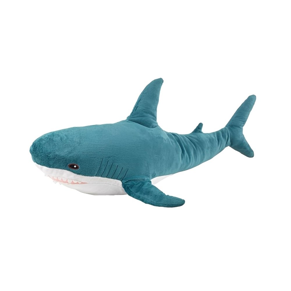 DongAi Plush Shark Toy Pillow, 31.4-inch Giant Shark Plush Animal Toy Super Soft and Cute Pillow Childrens Boys and Girls Room Decoration Bedtime Gift (80CM,Blue)
