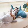 DongAi Plush Shark Toy Pillow, 31.4-inch Giant Shark Plush Animal Toy Super Soft and Cute Pillow Childrens Boys and Girls Room Decoration Bedtime Gift (80CM,Blue) view 2