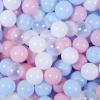 GUESVOT Ball Pit Balls for Ball Pit BPA Free Plastic Ball Crush and Smash Proof Ball 100pcs 2.2" Set for Toddlers for Play Tent Tunnel (Warm Blue+Warm Pink+White) view 1