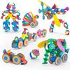 Clixo Wheel Creator Pack, 72 Pieces Pack - Construction Magnet Toy. Flexible, Creative-Boosting Magnetic Building Tiles. Educator-Approved Design for Hours of STEM Play. Multisensory Toy. Age 4-99. view 1