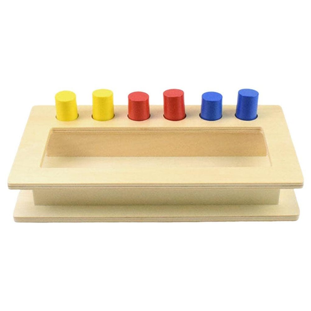 Almencla Toys Color & Shape Sorting Learning Matching Box for, Wooden Textured Educational Toy for 1 2 3 4 Year Old Kids, Fine Motor Skills Development