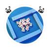 MASHUANG Cute Panda Small Chinese Mahjong Set for Travel, 144 Tiles Storage Bag Tablecloth 2 Dice, Easy to Carry, 26 x 18 mm (2 Colours) (Color : Blue) view 2