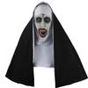 XYHJK Halloween Horror Nun Mask-Halloween Latex Headwear Costume Party Role-Playing Props-Suitable for All Kinds of People (Color : White) view 1