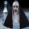 XYHJK Halloween Horror Nun Mask-Halloween Latex Headwear Costume Party Role-Playing Props-Suitable for All Kinds of People (Color : White) view 2