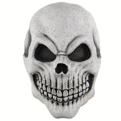XYHJK Halloween Party Horror Mask Skull Horror Mask Death God Dress Up Perfect Choice for Party Carnival (Color : White)