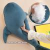 Kekeso Giant Shark Plush Pillow Soft Toy Stuffed Blue Shark Animal Pillow Comfortable Sleeping Pillow Back Cushion Doll Gift for Kids (Blue, 80cm/31.49inch) view 3