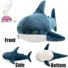 Kekeso Giant Shark Plush Pillow Soft Toy Stuffed Blue Shark Animal Pillow Comfortable Sleeping Pillow Back Cushion Doll Gift for Kids (Blue, 80cm/31.49inch) view 4