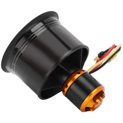 Ducted Fan with Motor, 50mm EDF 12 Blades Ducted Fan with QF26114600KV 34S Brushless Motor for RC Airplane(CW)