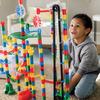 MindWare Colossal Elevator Marble Run  400-Piece Marble Maze Building Toys Set with Unique Marble Track Pieces, 150 Tubes, 9 Funnels, 50 Marbles and More with Wheeled Storage Bin view 1