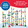 MindWare Colossal Elevator Marble Run  400-Piece Marble Maze Building Toys Set with Unique Marble Track Pieces, 150 Tubes, 9 Funnels, 50 Marbles and More with Wheeled Storage Bin view 2