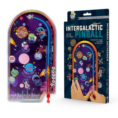 Funtime Gifts Handheld Intergalactic Space Theme Pinball Adults Children Fun Game 3+ Gift,Multicolor,25cm Tall x 13.5cm Wide