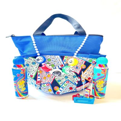 United Novelty 10 Pocket Bingo Cards Bag Gift Set with Daubers, Necklace and Ticket Holder