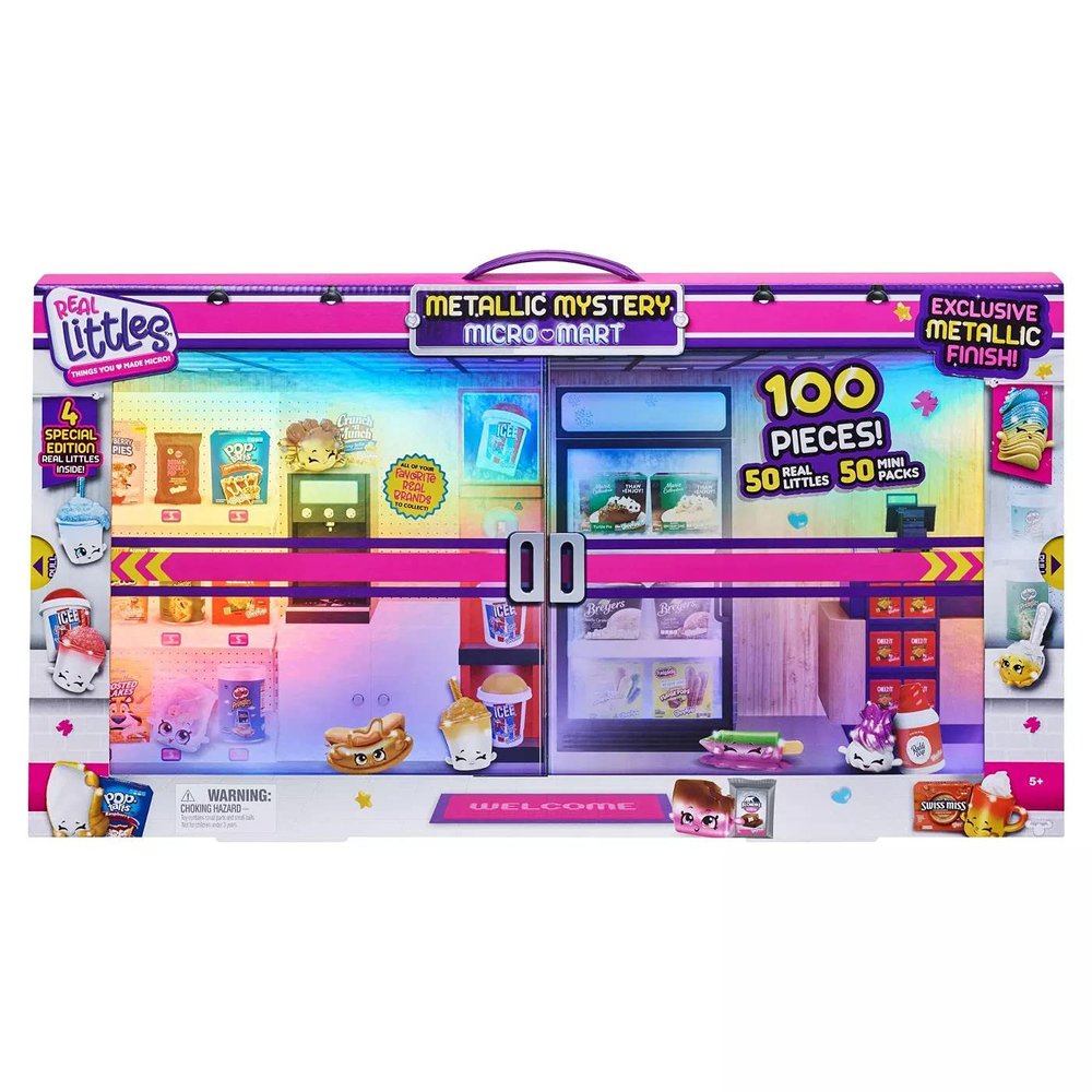 Shopkins Metallic Mystery Micro Mart, 100 Pieces (50 and 50 Mini Packs) Including 4 Special Edition