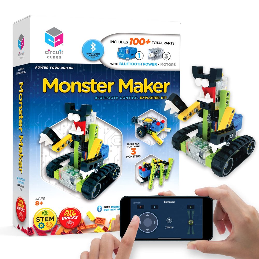 Circuit Cubes Monster Maker Kit Remote Control Robotics Kit - STEM Learning Toy for Kids Age 8 and Up