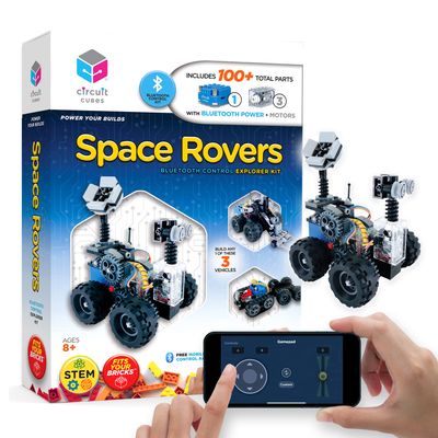 Circuit Cubes Space Rovers Kit Remote Control Robotics Kit - STEM Learning Toy for Kids Age 8 and Up