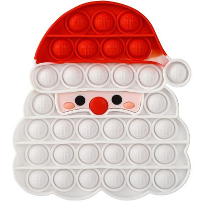 Christmas Pop Bubble Fidget Sensory Toys, Santa Claus Squeeze Sensory Toys, Christmas Novelty Gifts for Kids, Stress Relief and Anti-Anxiety Tools for Kids and Adults